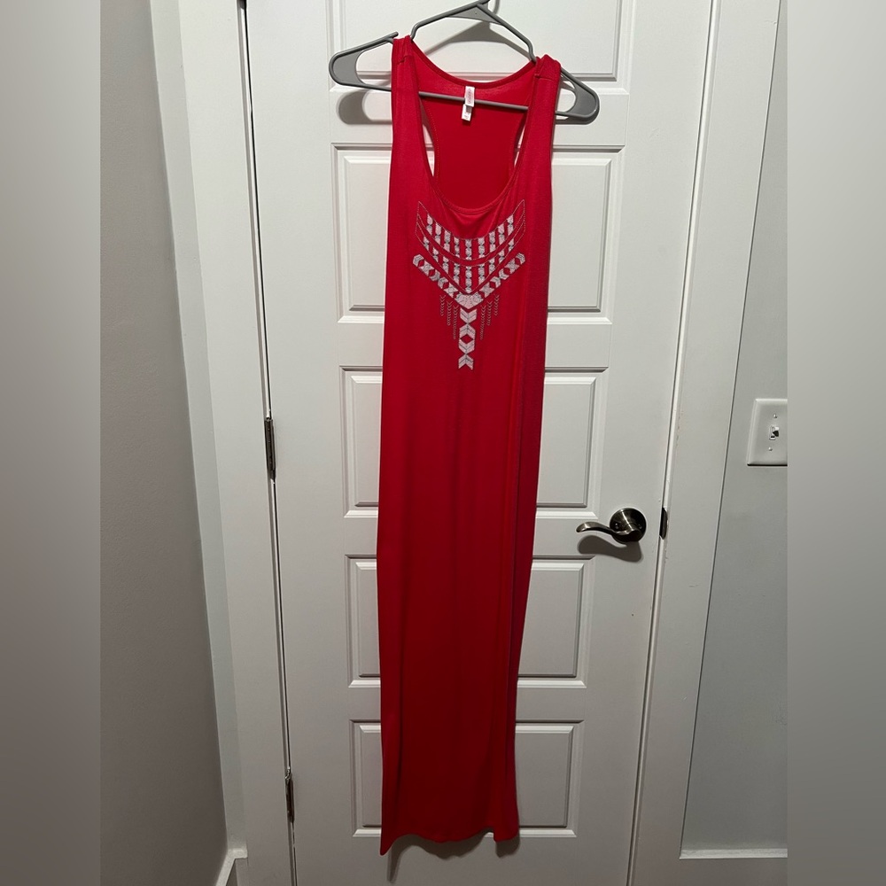 Orange maxi dress